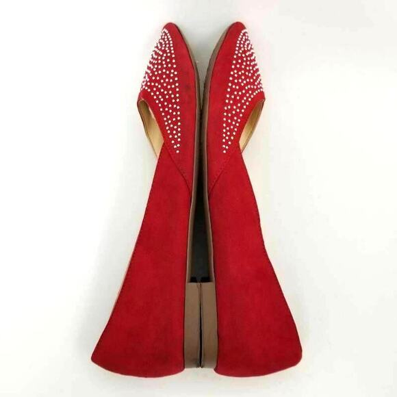 Bcbg Paris Zuzux Ballet Flat Pointed Toes Rhinestone Embelished Flat Shoe Sz 6 B - Picture 9 of 12